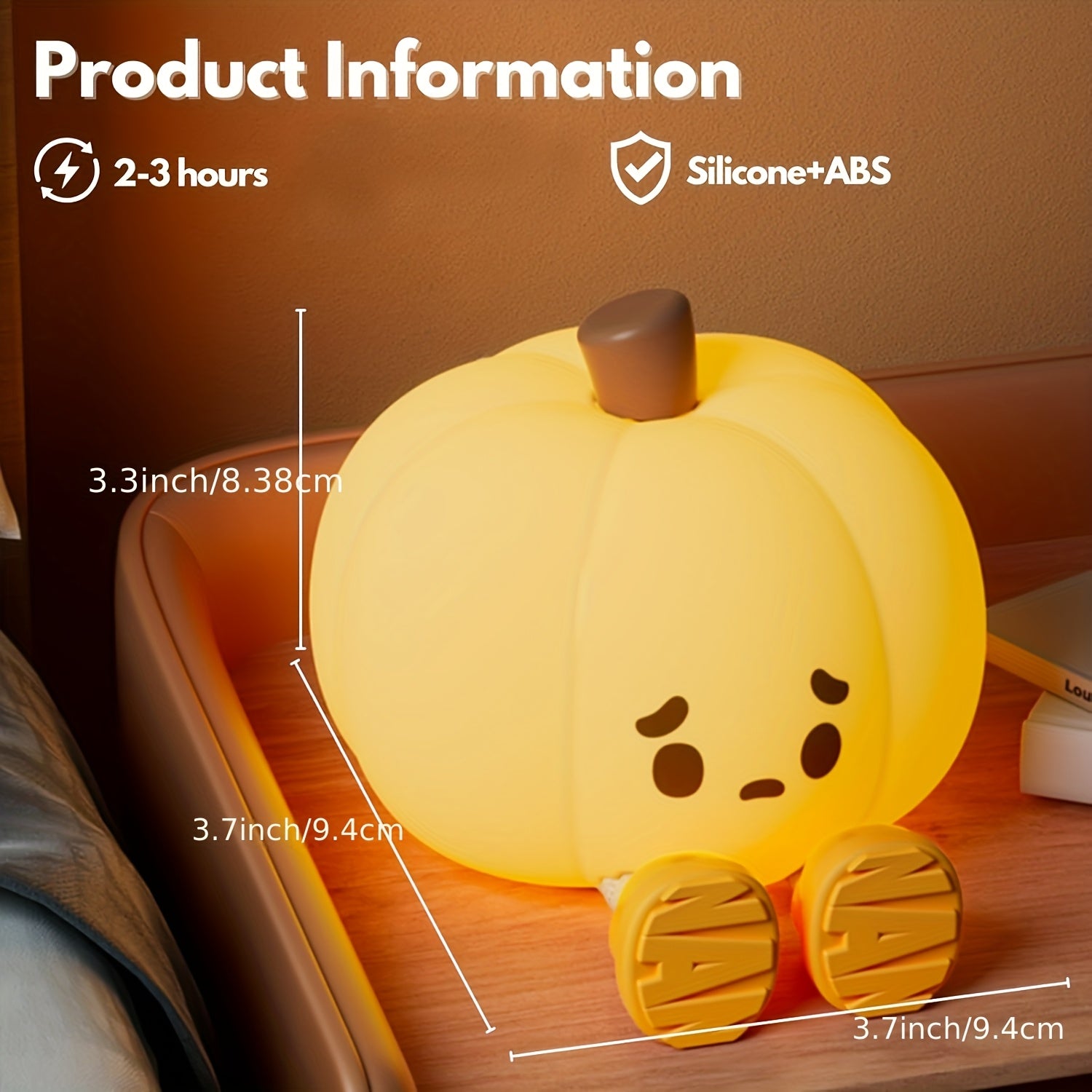 Cute Pumpkin Night Light, General Purpose Novelty Lighting, Halloween Decoration, Suitable for Lighting Up The Room, Bedside Table Night Light, Home Bedroom Living Room Decorations, Luminarias, Room Lighting, Festive Lighting