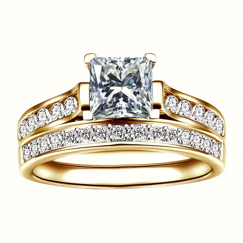 1 Romantic Couple Matching Ring - Stainless Steel Wedding Band for Him and Her - Hypoallergenic, Durable, Scratch-Resistant Design - Perfect Symbol of Eternal Love for Valentine's Day, Engagement, Anniversary or Wedding Gift