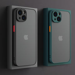 Luxury Matte Armor Shockproof Phone Case For 11/12/13/14/15 Pro Max Silicone Hard Back Cover, New 2024.