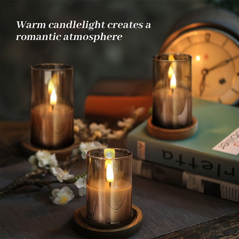 Remote Control Set LED Electronic Candle Light, Holiday Romantic Atmosphere Decorative Lamp, Smokeless Electronic LED Candle, Wedding, Proposal, Christmas, Valentine's Day, Company Party