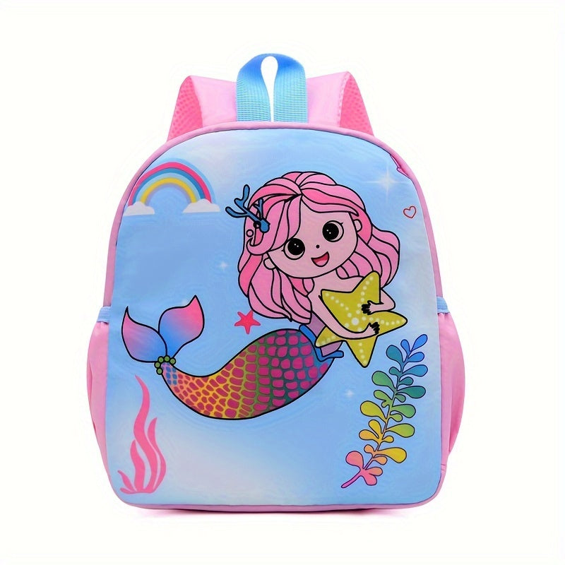 Durable Lightweight Nylon Backpack - Kids' School Bag with Side Pockets, Adjustable Straps, and Embossed Design - Hand Wash, Comfortable Street Style for Boys & Girls, Ages 3-14, Multiple Zippers