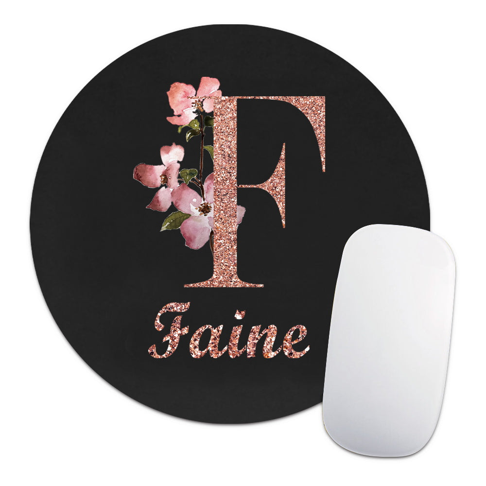 Personalized Customized Name Faux Leather Mouse Pad Durable Laptop Gaming Mousepad Customized Products Multifunctional Notebook Computer Game Mouse Pad Wear-resistant High-Grade Desk Mat PC Mouse Pad Personal Tailor