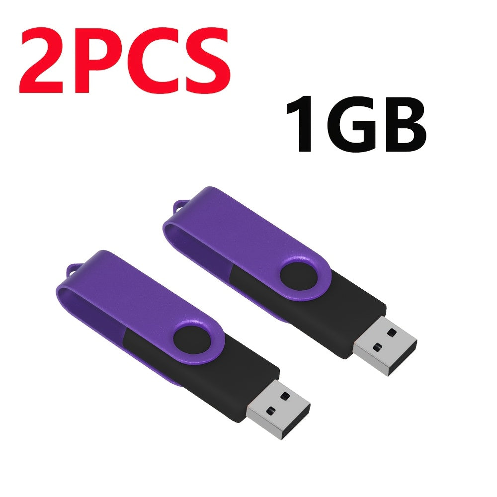 2pcs High-Speed USB 2.0 Flash Drives - Metal Pen Design, Secure Storage for PC/Laptop/Tablet/Mobile Phone, Car Audio & Game Console Compatible - Sizes: 8GB to 64MB