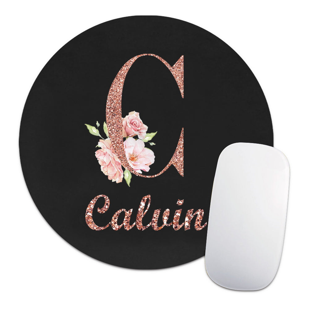 Personalized Customized Name Faux Leather Mouse Pad Durable Laptop Gaming Mousepad Customized Products Multifunctional Notebook Computer Game Mouse Pad Wear-resistant High-Grade Desk Mat PC Mouse Pad Personal Tailor