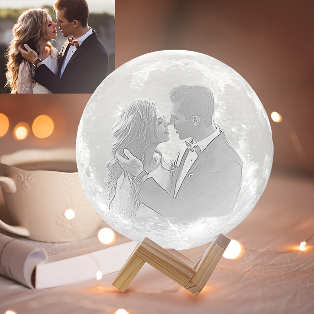Customized Photo Lamp, Customized Photo Gift, 3D Print Your Photos, Birthday Gift, Anniversary Gift, Valentine's Day Gift, Mother's Day Gift, Father's Day Gift, Christmas Gift, USB Desk Lamp, Bedside Night Light, Bedroom Lamp