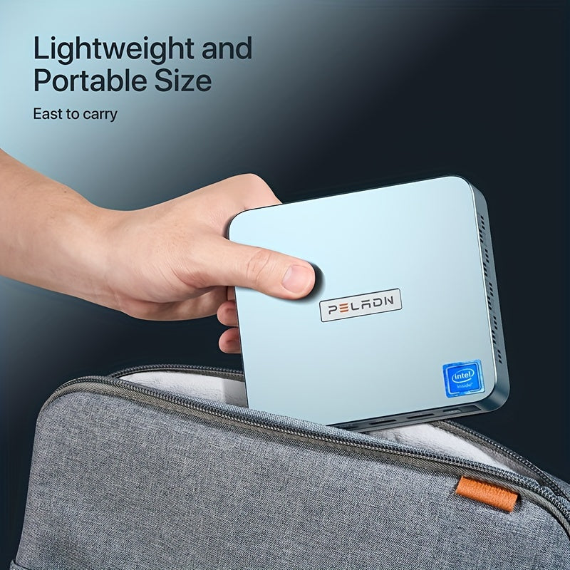 PELADN Mini PC, WI-6 Mini Computer with Intel N150/N100/N95 Processor (Up to 3.4GHz), 16GB DDR4 RAM, 512GB M.2 SSD, 4K@60Hz/WiFi5/BT4.2/Type-C/Dual Display, Desktop Workstation