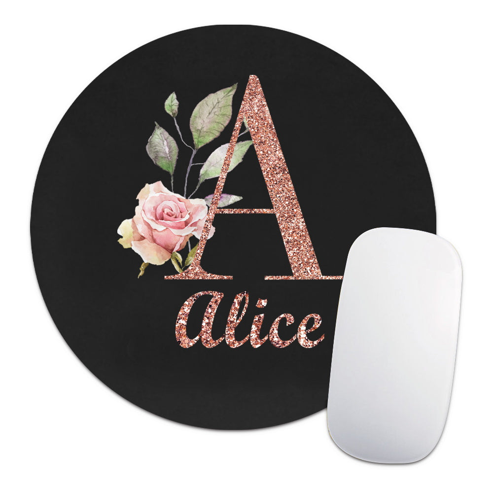 Personalized Customized Name Faux Leather Mouse Pad Durable Laptop Gaming Mousepad Customized Products Multifunctional Notebook Computer Game Mouse Pad Wear-resistant High-Grade Desk Mat PC Mouse Pad Personal Tailor