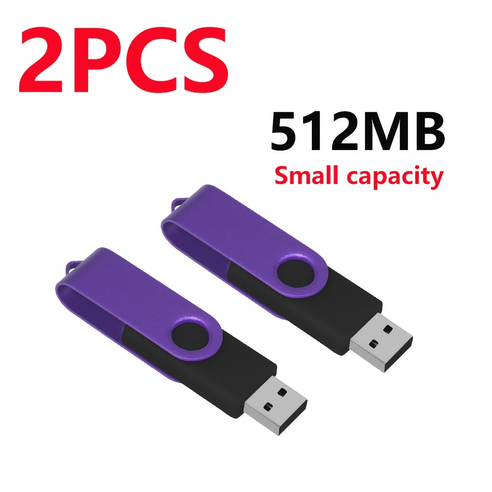 2pcs High-Speed USB 2.0 Flash Drives - Metal Pen Design, Secure Storage for PC/Laptop/Tablet/Mobile Phone, Car Audio & Game Console Compatible - Sizes: 8GB to 64MB