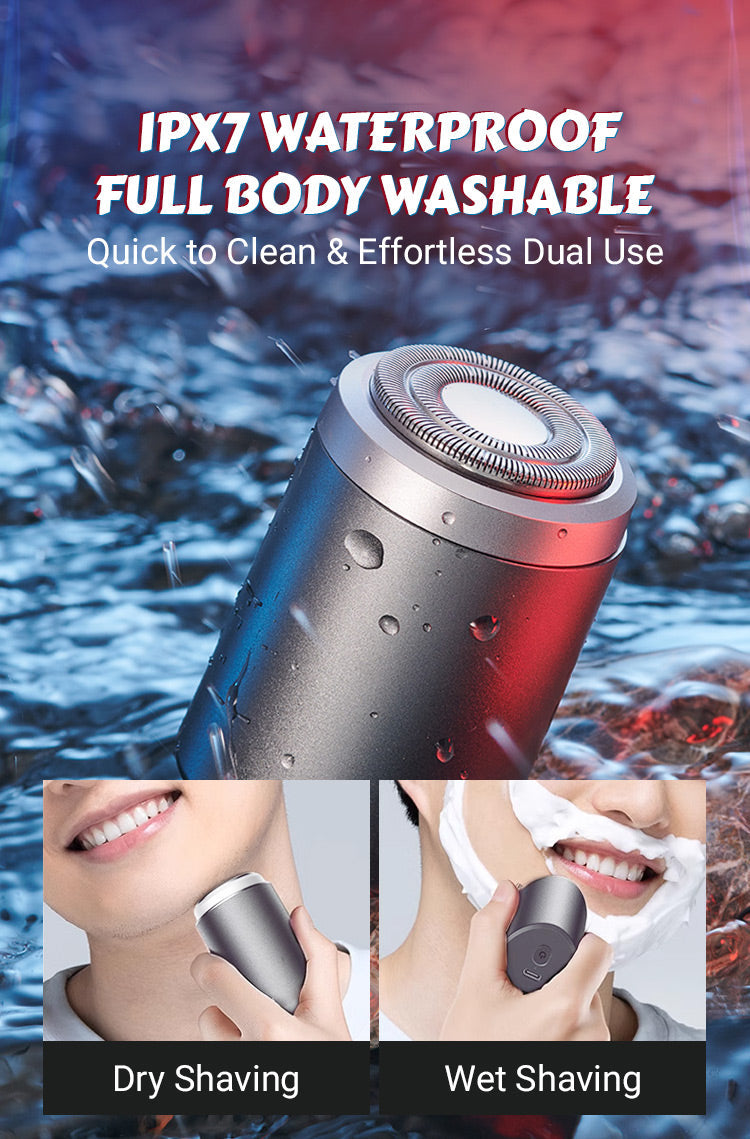 Rasoir électrique multifonctionnel Portable, Rechargeable, Mini rasoir de voyage pour hommes, tondeuse à cheveux longue Endurance, étanche IPX6, humide/sec